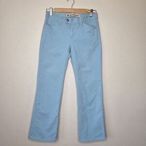 GAP Low Rise Cropped Jeans Baby Blue Stretch Denim Y2K Flare 25x25